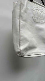 Chanel CC Caviar Wood Tote Bag