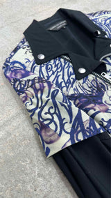 Comme Des Garçons Homme Plus Printed Biker Coat