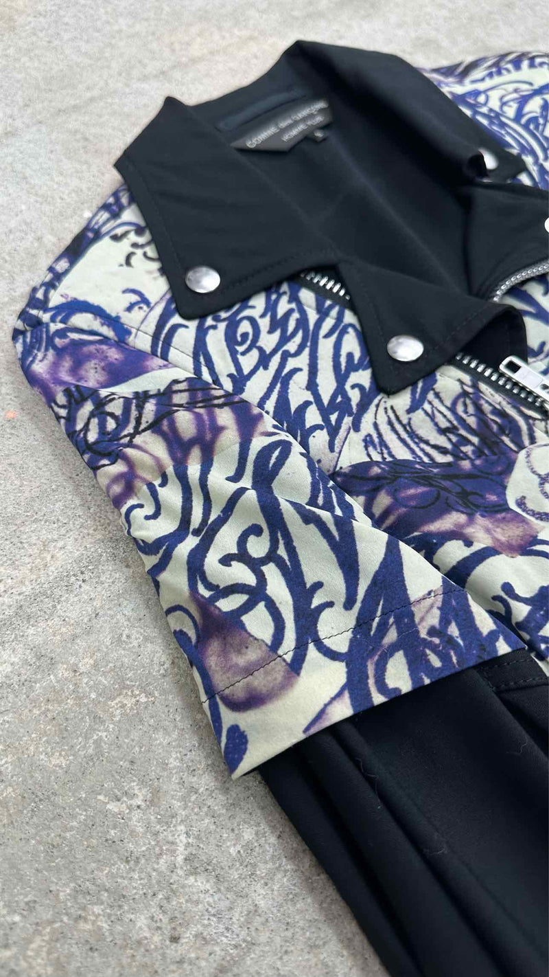 Comme Des Garçons Homme Plus Printed Biker Coat