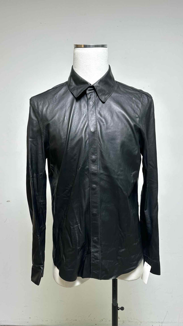 John Varvatos Lamb Leather Shirt