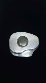 Vintage Silver-stone Belt Buckle