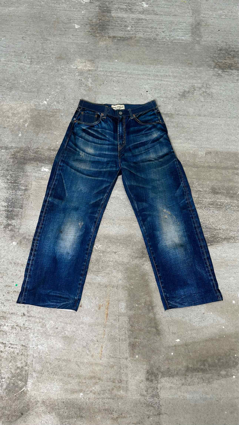 Junya Watanabe Denim Trompe L'oeil Flat Wide Jeans