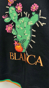 Casablanca Cactus Intarsia Sweater