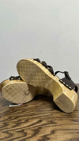 Chanel Chain-detail Ankle-strap Platform Sandals