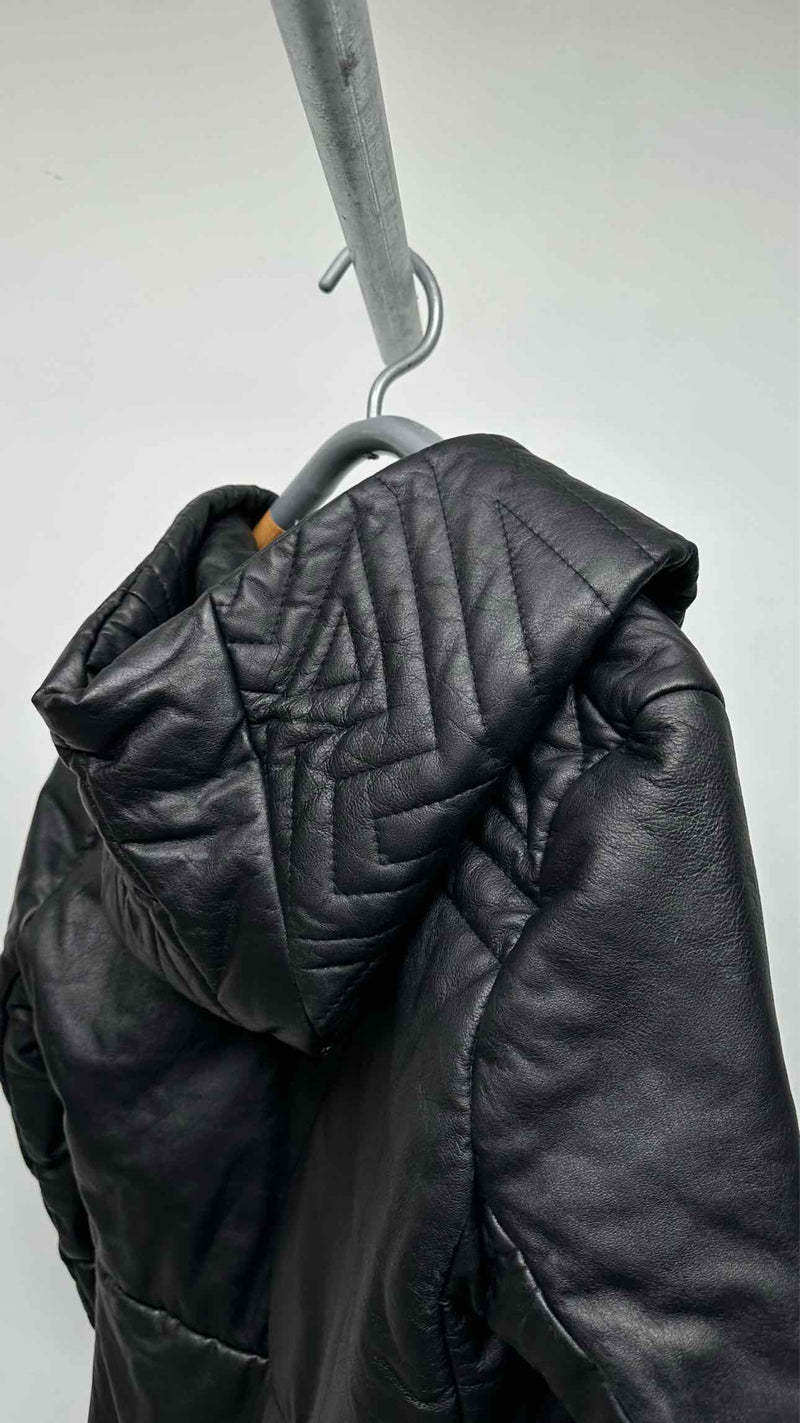 Gareth Pugh Quilted-leather Paded Long Coat