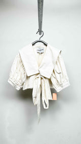 Vaquera Puff-sleeve Bow-hanging Sailor Blouse