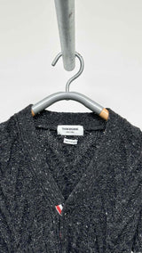 Thom Browne Cable Knit Cropped Cardigan