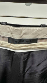 Helmut Lang Belted Leather Wide Shorts