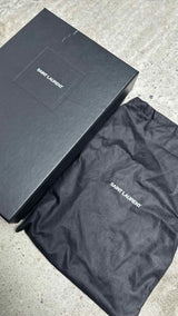 Saint Laurent Oak Suede Block-heel Sandals