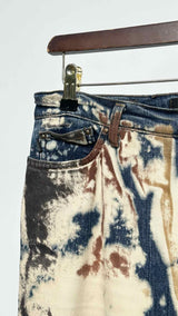 Just Cavalli Rust-dye Printed Flare Jeans