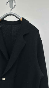 Yohji Yamamoto Pour Homme Double-breasted Knit Coat