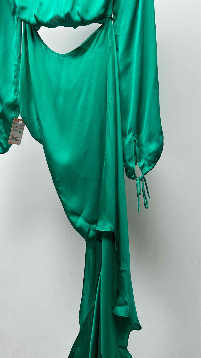 Acne Studios L/S Asymmetrical Cut Out Silk Dress