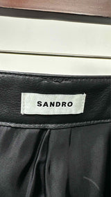 Sandro Leather Flare Pants