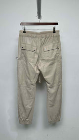 Rick Owens Drop-crotch Suede Leather Easy Pants