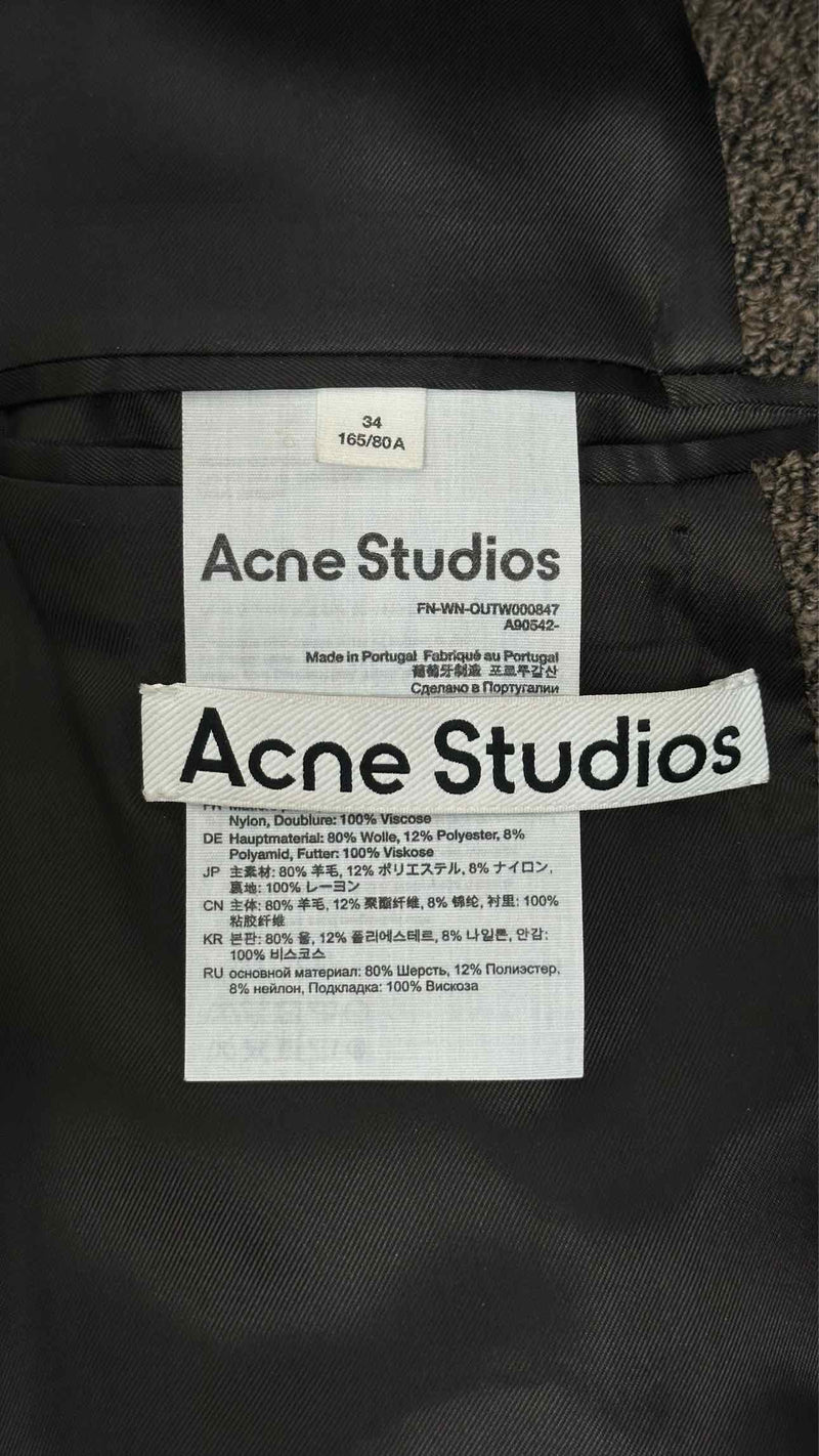 Acne Studios Oversized Double-breasted Towel Long Coat