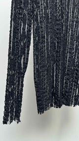 Uma Wang L/S Stripe Mesh Top
