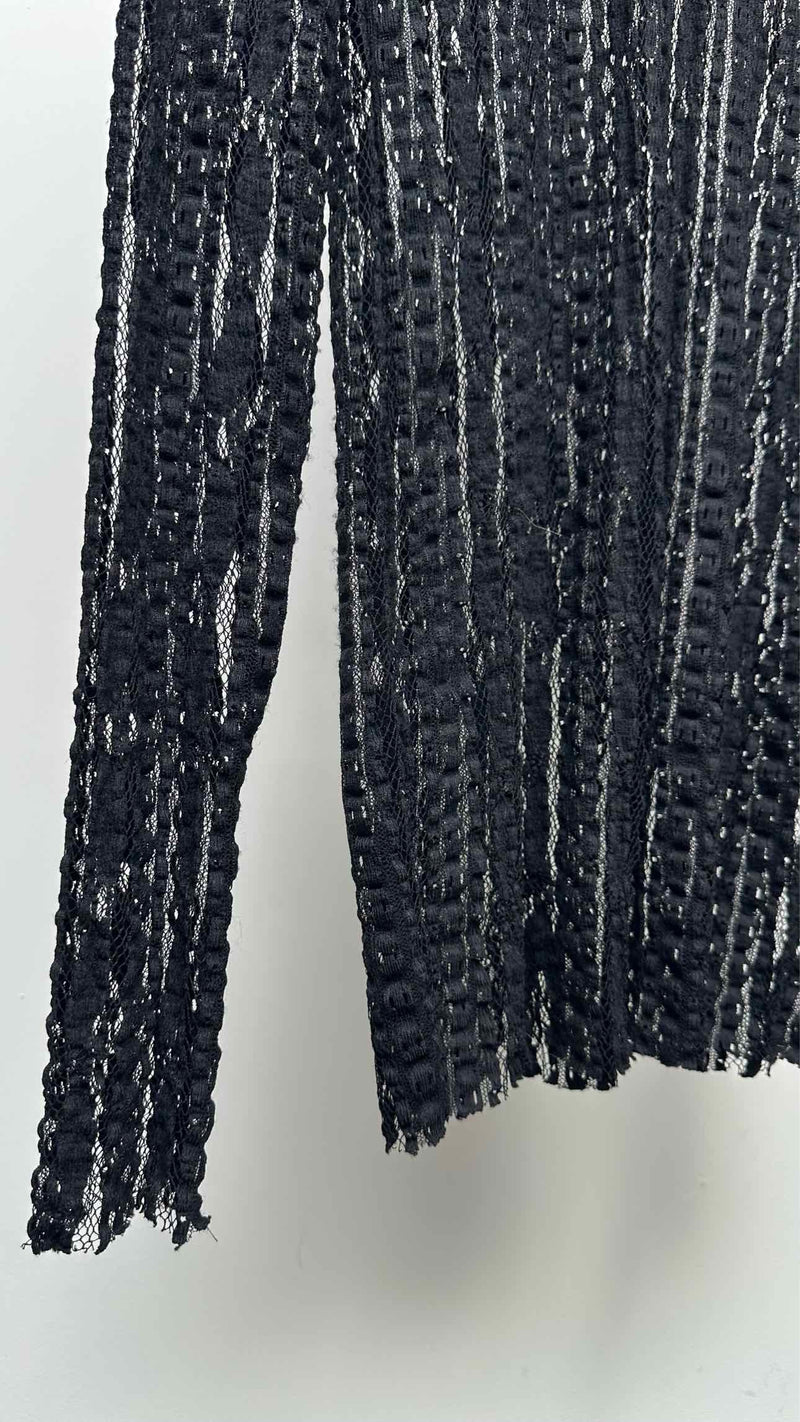 Uma Wang L/S Stripe Mesh Top