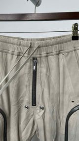 Rick Owens Drop-crotch Suede Leather Easy Pants