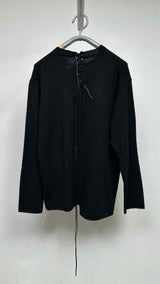 Yohji Yamamoto Pour Homme Leather-string Oversized Sweater