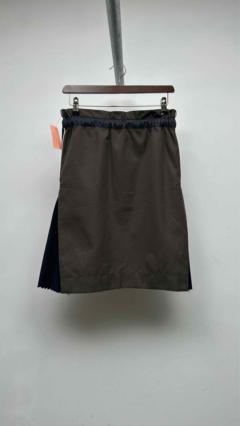 Sacai Side-pleated Hybrid Skirt