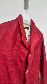 Paul Harnden Crinkled Waxed Blazer Jacket