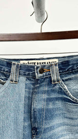 Kartik Research Chikankari Straight-Leg Embellished Panelled Jeans