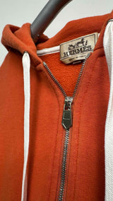 Hermes Lined Zip-up Hoodie