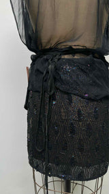 Ann Demeulemeester Silk Sequin Wrap Sheer Set-up