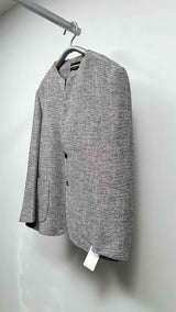 Issey Miyake Men Collarless Jacquard Jacket