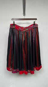 Jean Paul Gaultier Floral Stripe Satin Skirt