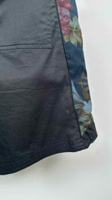Dries Van Noten Gold Metalic Bullion Wide Embroiderded Shorts