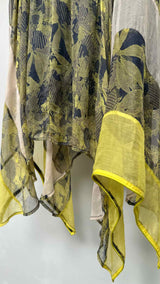 Diesel Sheer Floral Hybrid Silk Skirt