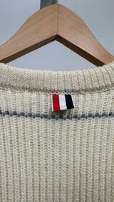 Thom Browne S/S Rib-knit Top