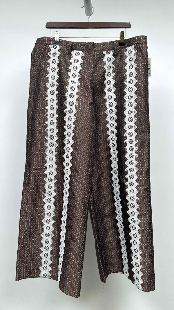 Daily Paper Waist-attached Lace-Detail Jacquard  Pants