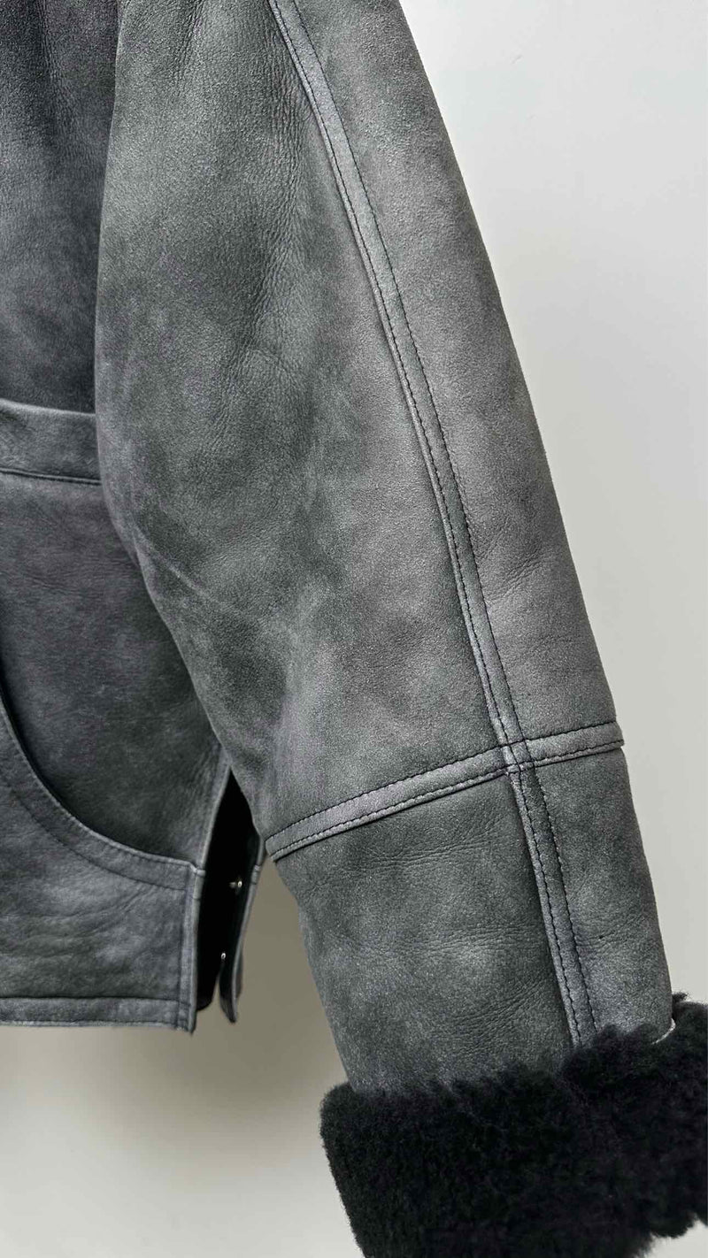 Sandro Shearling Short Coat