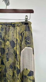 Diesel Sheer Floral Hybrid Silk Skirt