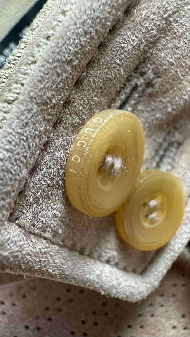 Gucci Eye-let Suede Bomber Jacket