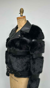 Noir Kei Ninomiya Faux-fur Riders Jacket