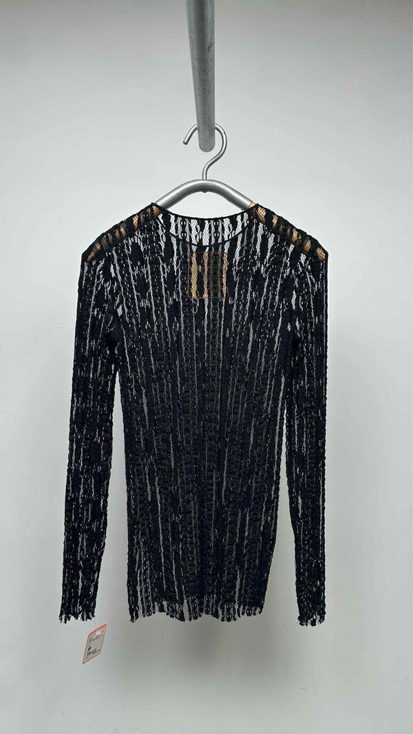 Uma Wang L/S Stripe Mesh Top