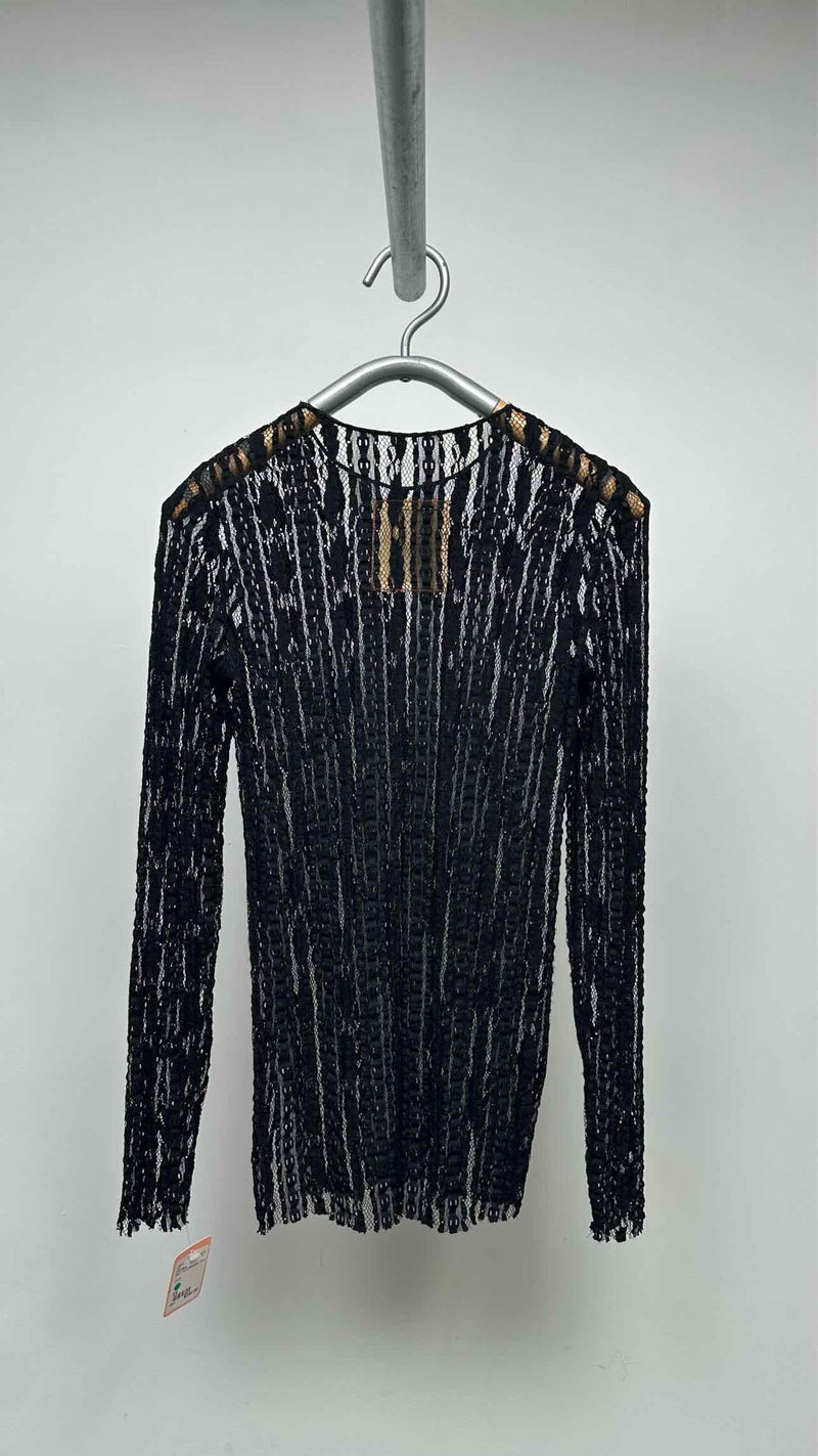 Uma Wang L/S Stripe Mesh Top