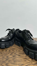 PRADA Monolith Brushed Leather Shoes