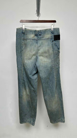 Devoa Stained Baggy Jeans