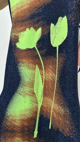 PH5 Huxlee Wavy Flower Print Maxi Dress