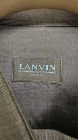 Lanvin Pleated Paneled Bee Embellished Tuxedo Shirt