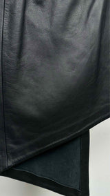 Vetements Asymmetrical Wrap Detailed Leather Skirt