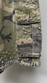 Vale Solja Glitter Pearl Camo Cargo Shorts