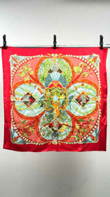 Hermes Amazon Print Silk Scarf