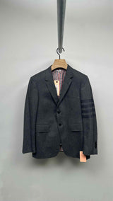 Thom Browne Classic Engineered Tonal Flannel Blazer