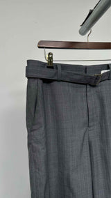 Sacai Pin-stripe Belted Wide Pants