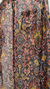 Dries Van Noten Collarless Embroidered Sheer Press Shirt
